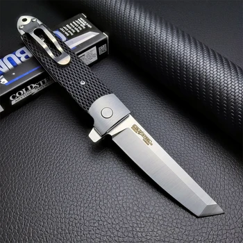Складной Нож Cold Steel Oyabun Flipper S35V Tanto С Острым Лезвием, Черная Ручка G10, Удобные Для Переноски Карманные Ножи для Самообороны На Открытом воздухе