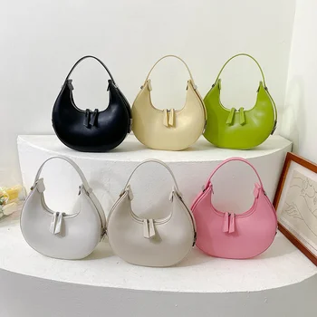 Новая женская сумка, сумочка в виде Полумесяца и кошелек, Роскошная дизайнерская женская сумка через плечо, Брендовые сумки в том же стиле для женщин