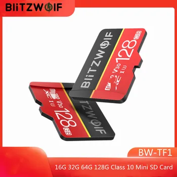 Карта памяти BlitzWolf 16G 32G 64G 128G Class 10 Mini SD Card Высокоскоростная карта чтения и записи TF card mini sd card для Камеры мобильного телефона
