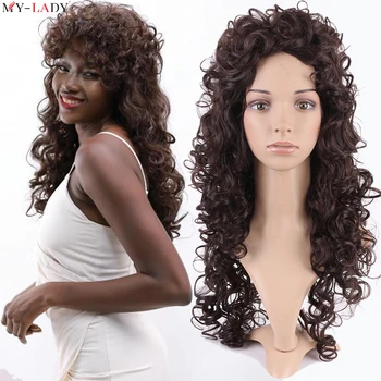 My-Lady Синтетические Афро-кудрявые Парики для женщин с длинными волосами, Африканское Омбре Оптом, бесклеевые Бразильско-американские натуральные Парики