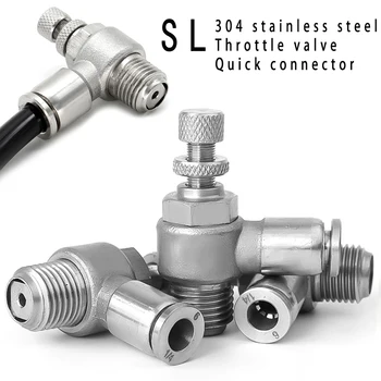 SL из нержавеющей стали 304, пневматический быстроразъемный шланг, регулирующий клапан, ускорительный клапан, металлическая высокая термостойкость