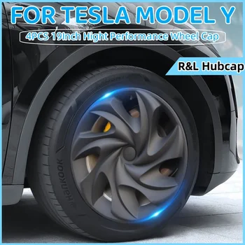 19-Дюймовый Колпачок Ступицы для Tesla Model Y 2018-2023 Performance Сменный Колпачок Колеса Автомобильный Колпачок Колеса Полная Крышка Обода Аксессуары