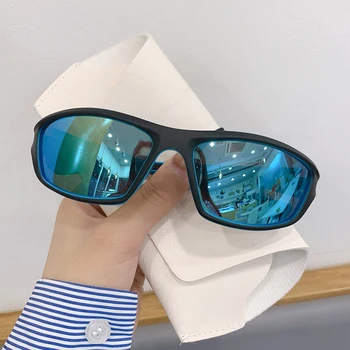 KAMMPT 2022 Поляризованные солнцезащитные очки в стиле панк для мужчин и женщин, Солнцезащитные очки ночного видения для вождения, Спортивные велосипедные очки