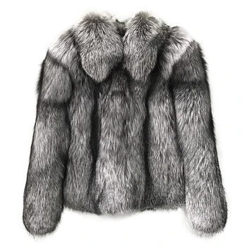 Меховое пальто, Женское Короткое меховое пальто 2022, Зимнее новое пушистое пальто Haining