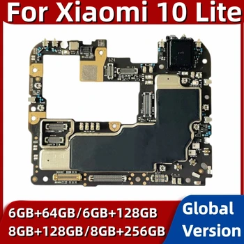 Материнская плата 128 ГБ для Xiaomi Mi 10 Lite 5G, оригинальная глобальная версия MIUI, разблокированная основная плата Snapdragon 765G