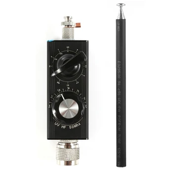 1 Комплект Mini-ANT 20 Вт QRP 5 МГц-55 МГц Антенный тюнер Коротковолновая антенна (черный, металлический)