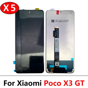 5 шт./лот, Дисплей Для Xiaomi POCO X3 GT 21061110AG ЖК-дисплей с Сенсорным экраном, Дигитайзер Для экрана POCO X3GT