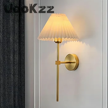 UooKzz Современный плиссированный светодиодный настенный светильник для гостиной, домашнего декора, Настенный светильник в Скандинавском Стиле, Прикроватная лампа для спальни, Внутреннее освещение