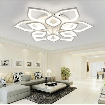 Роскошный светодиодный потолочный светильник Nordic Light для столовой, акриловый абажур с несколькими головками и лепестками, Подходящая мебель для спальни