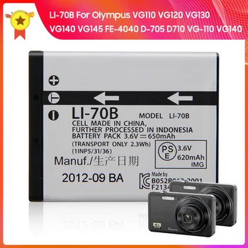 Аккумулятор для камеры LI-70B для Olympus VG110 VG120 VG130 VG140 VG145 FE-4040 D-705 D710 VG-110 VG140 Сменный Аккумулятор 650 мАч
