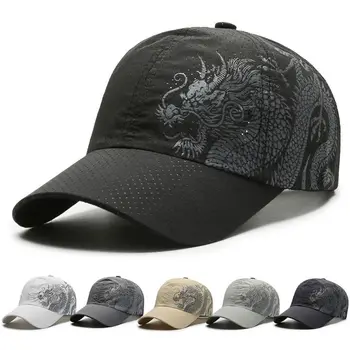 Модная бейсболка с принтом китайского дракона в стиле хип-хоп, мужская шляпа для гольфа, Регулируемая Повседневная спортивная кепка для мужчин и женщин