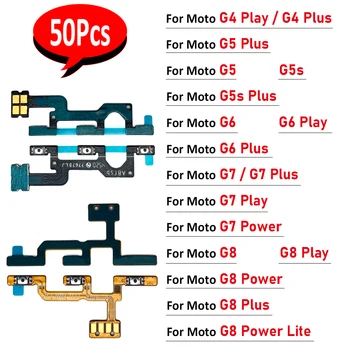 50 шт. ， Оригинальная кнопка включения/выключения питания Клавиша регулировки громкости Гибкий кабель для Moto G8 Power Lite G7 G6 G5 G5S G4 Plus Play