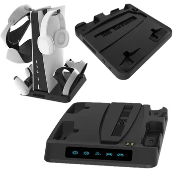 Подставка для хранения шлема Виртуальной реальности для PS VR2 с ручкой для зарядки Подставка для хранения шлема виртуальной реальности Многофункциональное Зарядное Устройство для PS5 С ручкой Для Зарядки Подставки С подсветкой дисплея