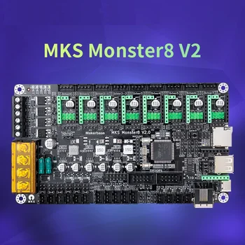 MKS Monster8 V2 32-Битная Плата Управления 3D Принтеры Запчасти TMC2209 для Voron VS Spider Octopus Поддержка Udisk/Type C Онлайн-Порт Cerial
