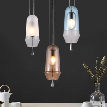 Креативные постмодернистские прикроватные тумбочки для спальни с одной головкой, Скандинавские простые подвесные светильники для гостиной, столовой, бара, Дизайнерские подвесные светильники