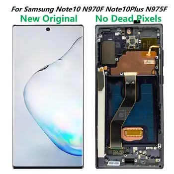 Оригинальный AMOLED Для Samsung Galaxy Note 10 Plus N975 ЖК-дисплей С Рамкой Note 10 N970 Замена Сенсорного ЖК-экрана Digitizer