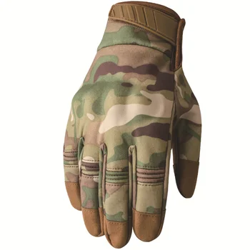 Водонепроницаемые военные перчатки с сенсорным экраном, Мужские армейские тактические перчатки, Камуфляжные перчатки с полными пальцами, Перчатки для пейнтбола