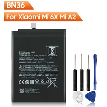 Новая Сменная батарея телефона BN36 для Xiaomi Mi6X Mi 6X MiA2 Mi A2 BN36 Аккумуляторная батарея 3010mAh