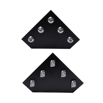 5 Отверстий Черный/Серебристый Соединительный Щиток Угловой кронштейн Соединительный шов LX9A