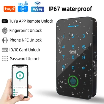 контроль доступа TuYa приложение для мобильного телефона пульт дистанционного управления дверным замком пароль от IC-карты отпечатков пальцев разблокировка NFC IP67 водонепроницаемый