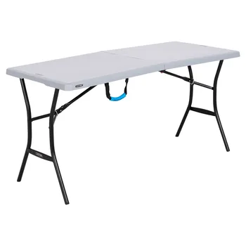 Раскладывающийся пополам стол на 5 футов, серый (80861)