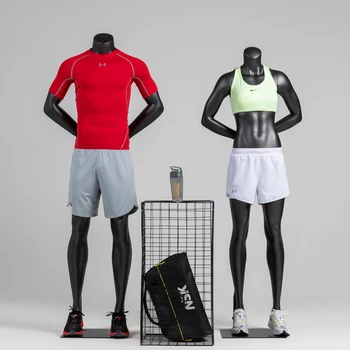 Черно-серая Подставка для мускулистых мужчин и женщин, Спортивный Манекен во все тело для спортивной одежды, подставка для показа одежды, реквизит для манекена