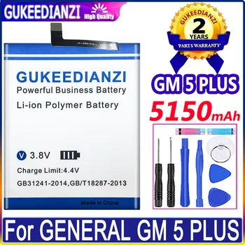 Bateria Новый Аккумулятор 5150 мАч Для General Mobile GM 5 GM5 Plus GM5Plus Smart Сменный Аккумулятор Высокой Емкости + Инструменты