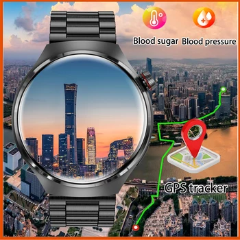 Для Huawei Xiaomi NFC Смарт-Часы Мужские GPS Трекер AMOLED 1,53 Дюйм(ов) Ов) Экран Частота сердечных Сокращений Кислород в Крови Bluetooth Вызов SmartWatch
