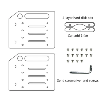 Кронштейн для жесткого диска для 3,5-дюймового жесткого диска SSD DIY для хранения Акриловая стойка Полка Охлаждающий Вентилятор