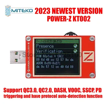 Портативный USB-тестер POWER-Z KT002: QC3.0 PD Вольтметр Цифровой измеритель напряжения тока Type-C Power Bank Детектор