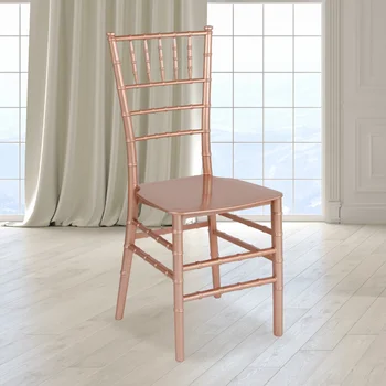 Флэш-мебель серии HERCULES, розовое золото, смола, стул Chiavari, уличный стул, садовый стул, садовая мебель