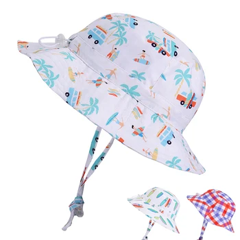 Детская летняя шляпа-ведро, Пляжный аксессуар, Широкополая шапочка-шнурок для мальчиков и девочек, малышей, Праздник на открытом воздухе