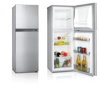 солнечный портативный двухдверный холодильник 12 В компрессор холодильника с морозильной камерой 145Л верхняя морозильная камера солнечный холодильник для дома и отеля