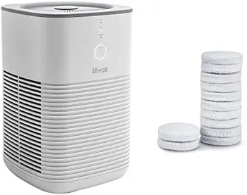 Очиститель воздуха для дома, спальни, 1 упаковка, Белый и прокладки для очистки воздуха LV-H128, 12 упаковок для замены эфирного масла
