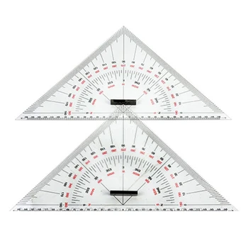 Треугольная линейка для рисования диаграмм Для рисования кораблей 300 мм Крупномасштабная треугольная линейка для измерения расстояний, преподавание инженерного дела