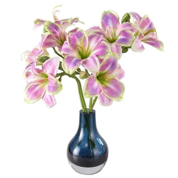 Имитация лилии североевропейский шелковый цветок свадебное украшение для дома, гостиной, проект мягкого украшения, искусственные цветы