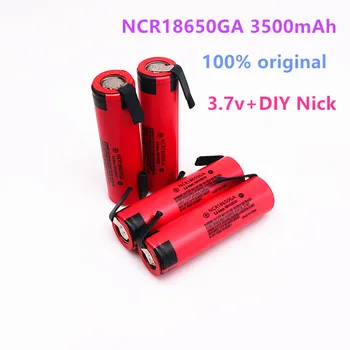 100% Оригинальный NCR 18650GA 30A разряда 3,7 В 3500 мАч 18650 аккумуляторная батарея игрушечный фонарик литиевая батарея + DIY никель