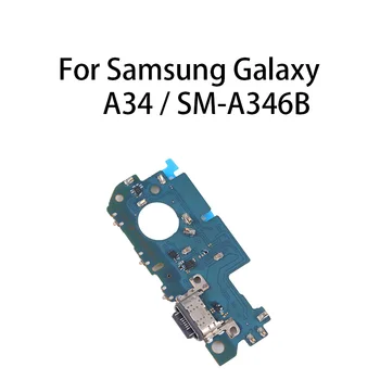 Оригинальный USB-порт для зарядки Разъем док-станции Плата для зарядки Samsung Galaxy A34 SM-A346B