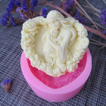 PRZY Новая силиконовая форма для мыла Mother and Bbay shape ручной работы, сделай сам, форма для мыловарения, инструменты для торта, силиконовые формы для помадки