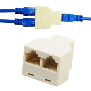 ReadStar 1ШТ От 1 до 2 Способов RJ45 Ethernet LAN Сетевой Разветвитель Двойные порты Адаптера Соединитель Удлинитель Штекер адаптера