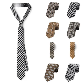 Новые Галстуки из полиэстера, модный галстук с принтом на шею для свадебных деловых костюмов, Узкий галстук для мужчин и женщин, галстук с разорванным цветком, Gravatas