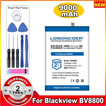 LOSONCOER 9000 мАч Li456182PHTT-B BV8800 Аккумулятор Для Blackview BV8800 BL8800 BL8800 Pro