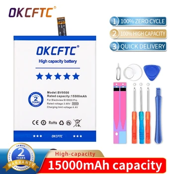 OKCFTC НОВАЯ оригинальная батарея 15000mAh BV 9500 для Blackview BV9500 Pro MT6763T 536380 Телефон + номер для отслеживания