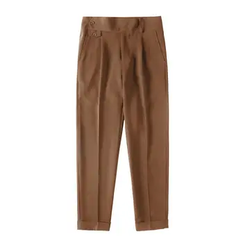 Низ Модных облегающих брюк с застежкой-молнией, официальных мужских брюк с драпировкой для бега трусцой