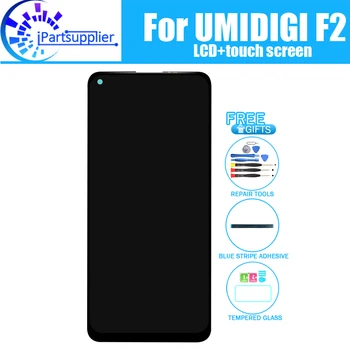 6,53 дюймовый ЖК-дисплей UMIDIGI F2 + сенсорный экран 100% Оригинальный Протестированный ЖК-дигитайзер Замена стеклянной панели для UMIDIGI F2.