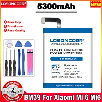 LOSONCOER BM39 5300 мАч Аккумулятор Для смартфона Xiaomi MIUI M6 Mi6 Mi 6 + Бесплатные инструменты в наличии