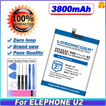 Аккумулятор мобильного телефона LOSONCOER 3800 мАч для ELEPHONE U2 Helio P70