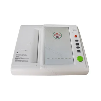 Портативные медицинские изделия Sy-H008, 10,2-дюймовый цветной электрокардиограф с сенсорным экраном, аппарат для ЭКГ