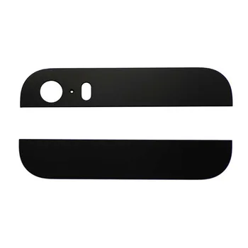 (5 шт./лот) Черная/белая задняя Верхняя нижняя стеклянная крышка объектива для iPhone 5S