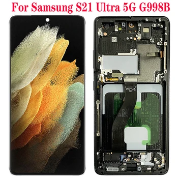 Оригинальный AMOLED G998B ЖК-дисплей Для Samsung Galaxy S21 Ultra 5G Экран дисплея 6,88 